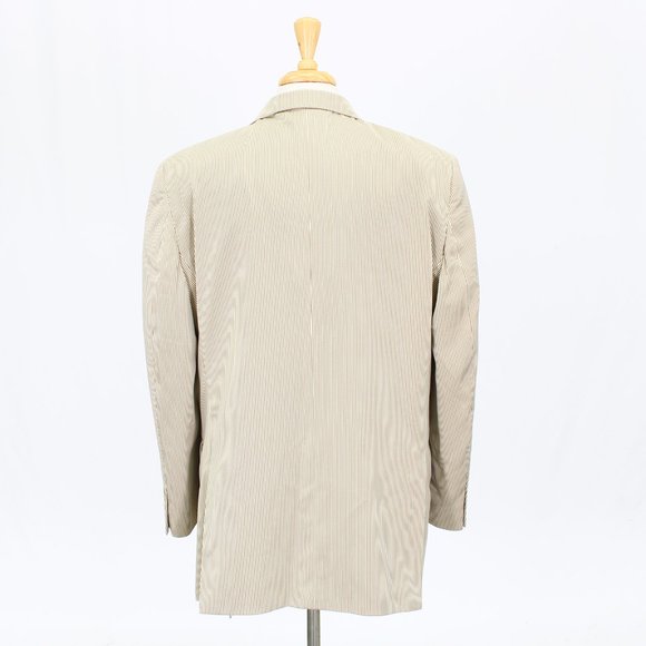 Lineage 46L 36x30 Beige Striped 3-Button Suit R315 - Picture 9 of 15